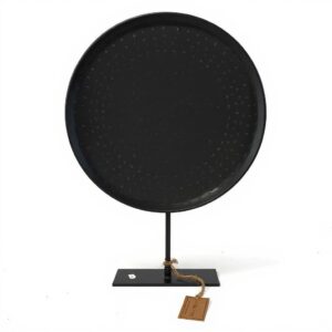 Rund dekor matt svart Mille moi 35cm
