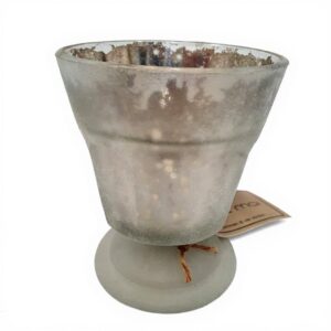 Telys pokal 10cm Frostet glass Mille Moi