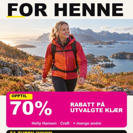 Forside 19 Helly Hansen og Craft – −70 % hos Megasalg i Moss