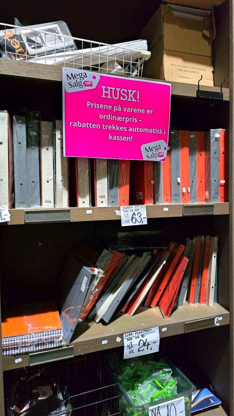 Forside 29 Kontor- og skolemateriell med opptil 90 % rabatt hos Megasalg i Moss